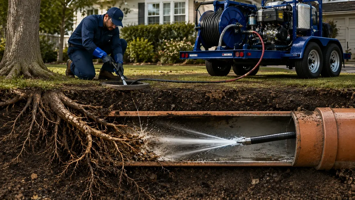 Tree Root Removal with Hydro Jetting in City Of Industry